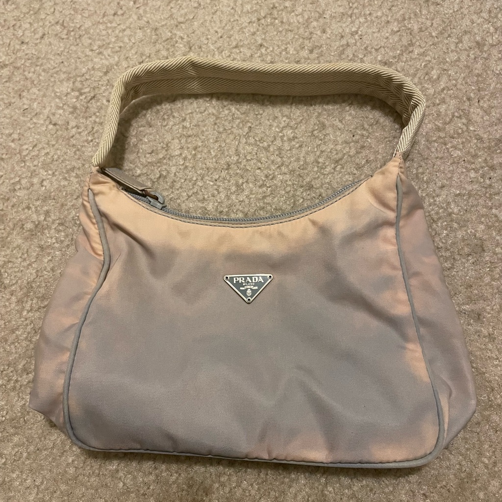 Prada Women's Blush And Silver Shoulder Bag